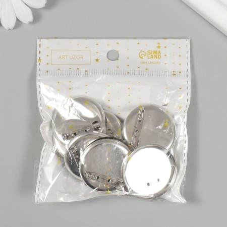 The basis for creativity Metal "Bulavka icon" set 10 pcs 3.5x3.5x0.7 cm-3