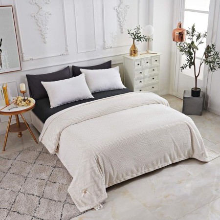 Florence bedspread, size 160x220 cm, beige color