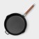 Cast iron pan Wild Kitchen, D = 28 cm, wooden pen, two plums