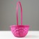 Wicker basket, 20 x 11/35 cm, pink, bamboo