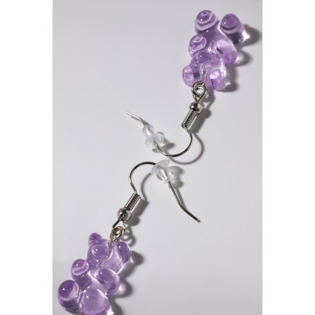 Earrings Assorted "Yummy" bears, color mix-6