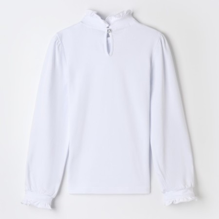 Turtleneck for girls, white color, height 128 cm-4