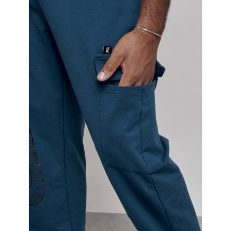 Joggers male, size 50, blue color-12