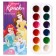 Honey watercolor "princesses", 12 colors, in a cardboard box, without a brush