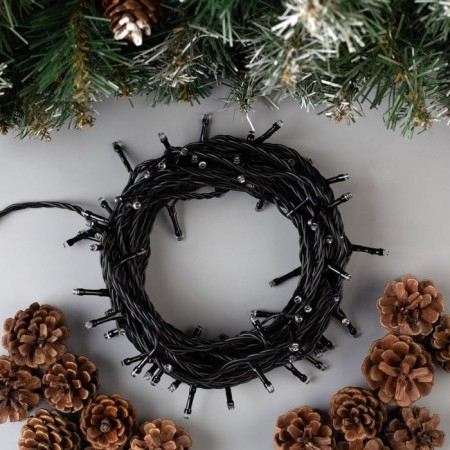 Garland "thread" 10 m, IP44, dark thread, 100 LED, glow of multi, 8 modes, 220 V-1