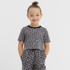 Футболка детская укороченная KAFTAN Trendy grey, р. 38 (146-152)