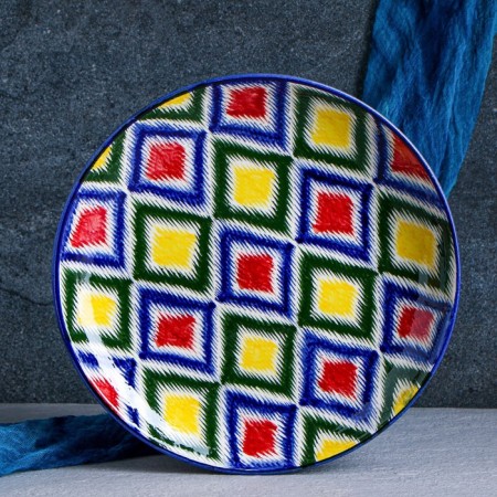 Set of Tea Rishtan Ceramics "Atlas No. 1", 9 items (kettle 1l, Piala 0.3l), mix-1