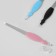 Metal peel-trimmer for nails, curly handle, with a protective cap, 17 cm, color mix