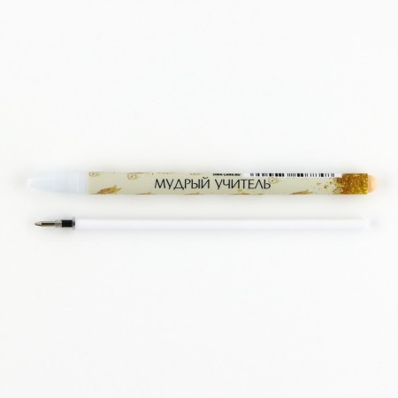 Handle Blue Blue Paste, plastic with a cap of soft-tach "Golden Teacher", 3 pcs, 0.7 mm-5