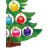 New Year! Model made of wood "Fir tree team. Multi -colored balls "