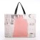 Bag without fastening, gray/pink color