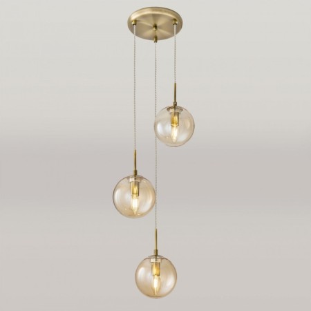 Suspended lamp Citilux "Tommy" CL102033, 33x33x35 cm, 3x40W, E14, brown color-5
