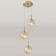 Suspended lamp Citilux "Tommy" CL102033, 33x33x35 cm, 3x40W, E14, brown color