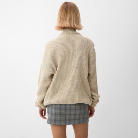 Jumper female minku: casual collection beige color, river 52-3