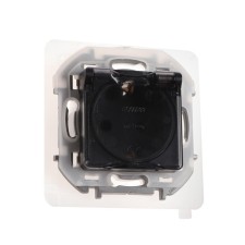 Розетка Legrand INSPIRIA, 2К+З, IP 44, с откидной крышкой и шторками, 16 А, 250 В, Антрацит