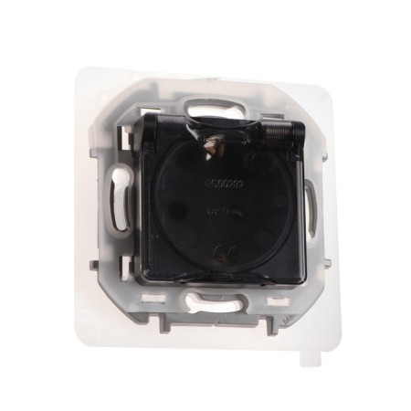 LEGRAND Inspiria, 2K+h, IP 44 socket, with a folding cover and curtains, 16 A, 250 V, anthracite