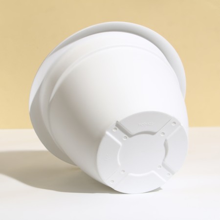 Flower pot, d = 30 cm, 7.5 l, plastic, white-1