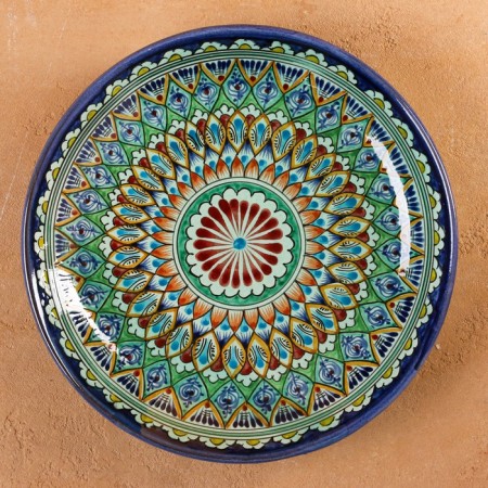 Largan Rishtan ceramics "Patterns", 25 cm, blue-4