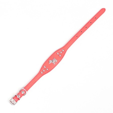 Bruther-gear with a puppy, 29-32 x 2.5 cm, artificial leather, red-3