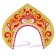 Carnival kokoshnik "queen" from felt, with sparkles
