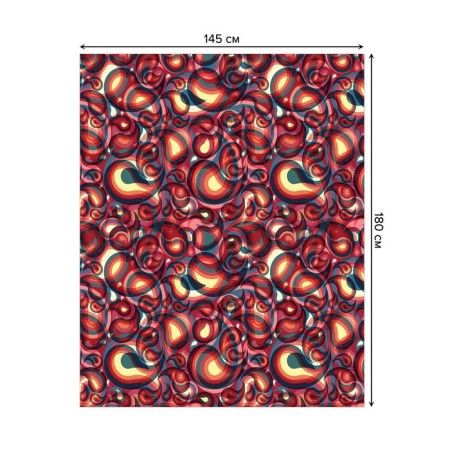 Tables on the table "Illusions with petals", rectangular, Saten, size 145x180 cm-1
