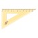 Damage set 4 objects (ruler 15 cm, square 30 °/ 60 °, 10 cm; square 45 °/ 45 °, 8 cm; transporter 180 °, 9 cm), transparent orange
