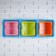 Set of wall shelves 1+3, multi -colored (large 75*26cm, 3 small 20*20cm)