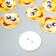 Button decorative tree "Smile Joy" 2.5x2.5 cm