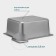 Gastrootiness 2/3 of stainless steel, 150 mm, 35.5 × 32.5 × 15 cm, thickness 0.8 mm