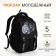 Youth backpack from lightning textiles, 5 pockets, black color