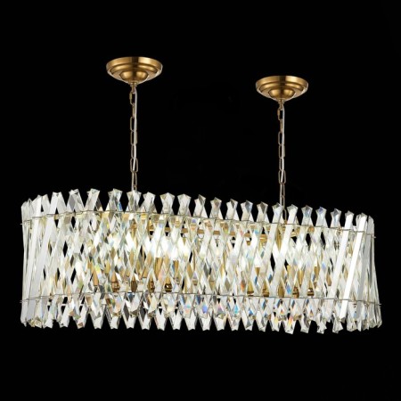 Suspension lamp ST LUCE. SL1170.303.12. Fabio. 12x40 W, E14, 100x35x29 cm, brass color-1