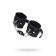 Single -layer handcuffs with a contrasting line Pecado BDSM, genuine leather, black