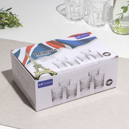 A set of glasses, glass, d = 8 cm, h = 9 cm, 270 ml, 6 pcs-3
