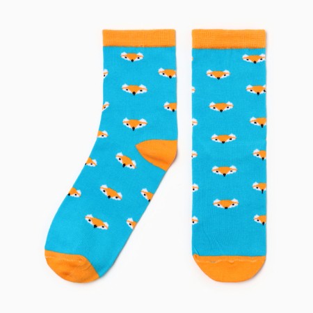Women's socks "chanterelles", blue color, rr 23-25