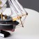 The La Fudr ship is three -masted with white sails, 40*5.5*33cm