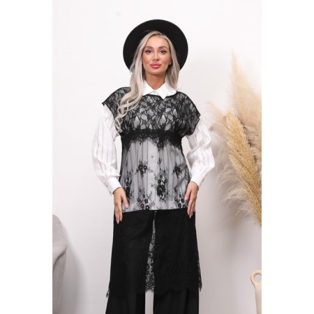 Women's tunic, size 44, black color-6