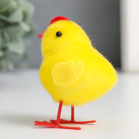 Easter souvenir "Chickens with a scallop" set 6 pcs yellow 3x6x6.5 cm-3