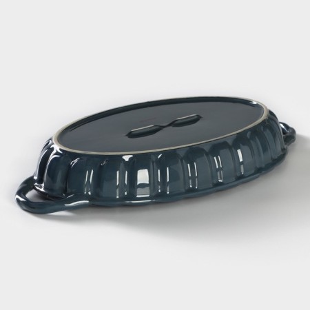 Baking a foam -resistant ceramic of the Dilan "Massimo", 39.5 × 21.2 × 5.3 cm, blue color-2