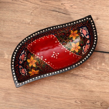Style Glomok dish wood 33x17x7 cm-2