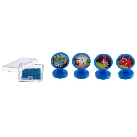 Printing color "Funny dinosaurs", set 4 pcs., Stamping pillow-2