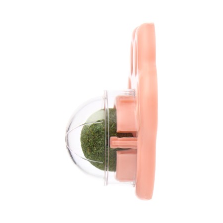A toy for cats with cat mint "paw", 8.5 cm, pink-2