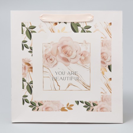 Gift Laminated Square, packaging, “Beautiful”, 30 x 30 x 12 cm-4