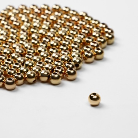 Bead "hematite" d = 5 mm, set 10 g, color gold-1
