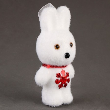 A toy of foam "Bunny" with snowflakes, 13 cm-1
