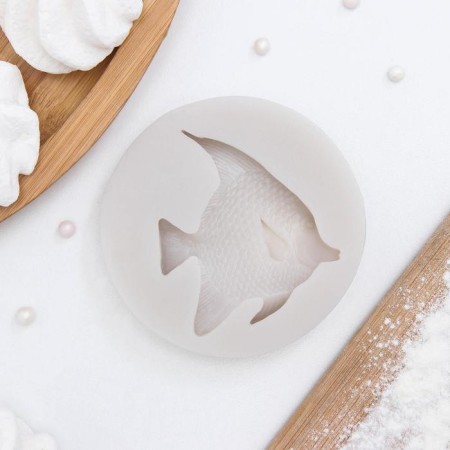 Mold for filling "Fish", silicone, d = 7.7 cm, mix-2