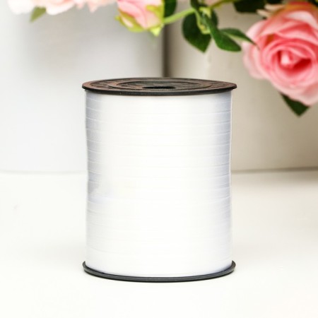 Tape for decor and gifts, white, 0.5 cm x 500 m-1