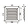 Ventilation grate Zein Lux RM1717SR, 175 x 175 mm, with a grid, metal, silver