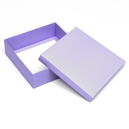 The box is folding, the lid is, lilac, 20 x 20 x 6 cm-3