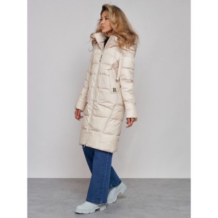 Coat insulated winter female, size 48, color light-beige-2