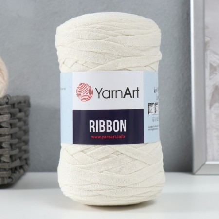 Ribbon yarn 40% polyester, 60% cotton 125m/250g (752 dairy)